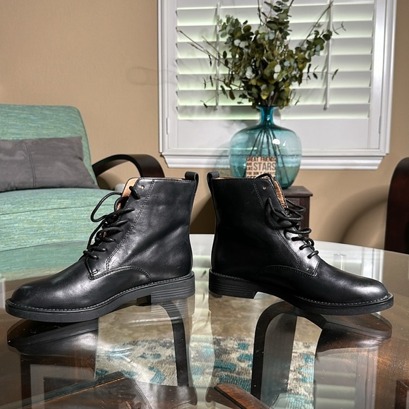 NEW MADEWELL ✨ The Evelyn Lace-Up Ankle Boot in black Size 6 - Picture 4 of 16